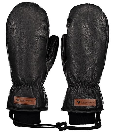 Premium Leather Mittens for Men by Obermeyer - Ultimate Winter Warmth